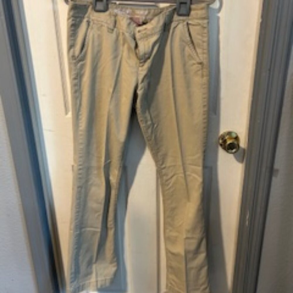 Mossimo Khaki Slim Bootcut Pants Juniors 11 | 32x30 Stretch Mid Rise Casual